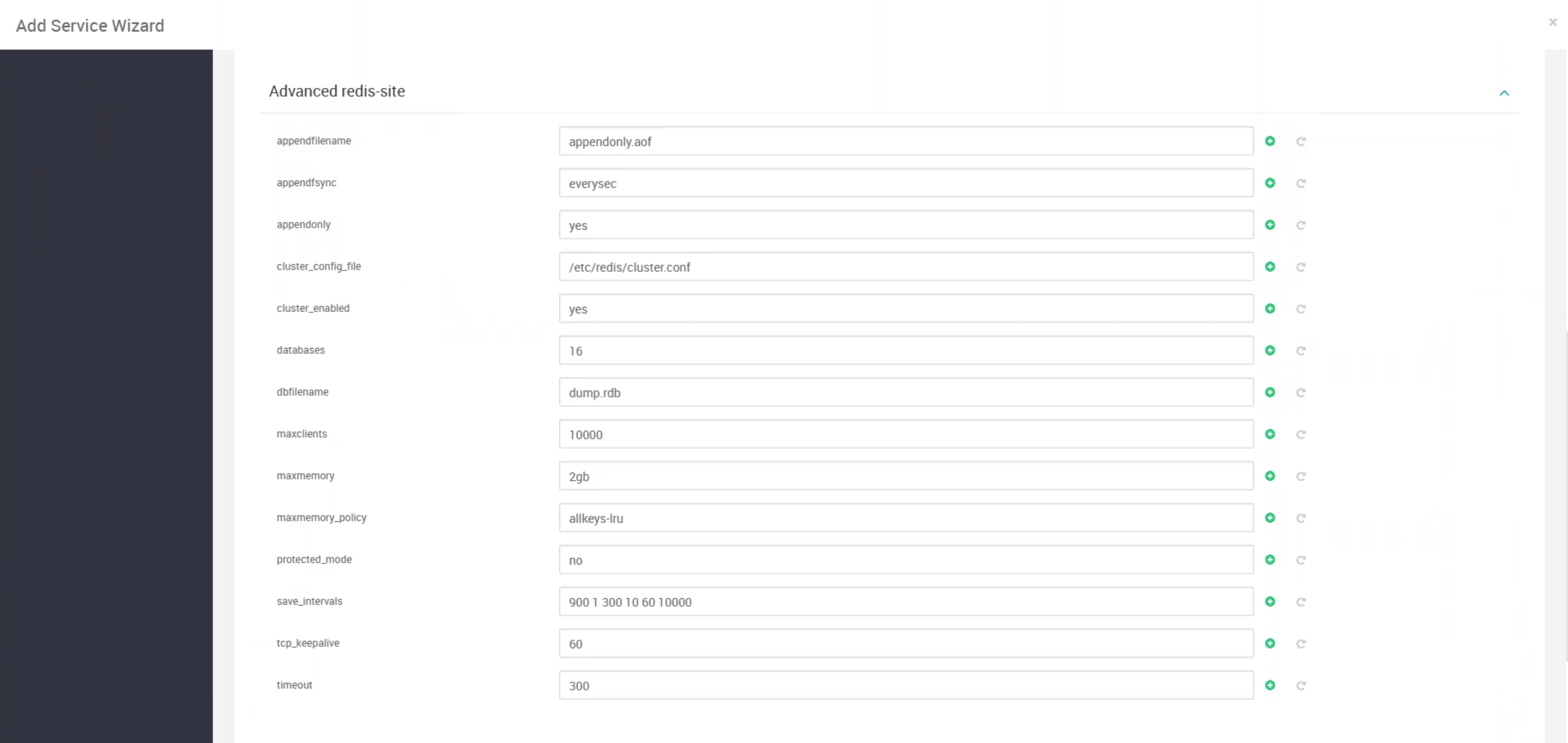 redis-site.xml配置页面效果