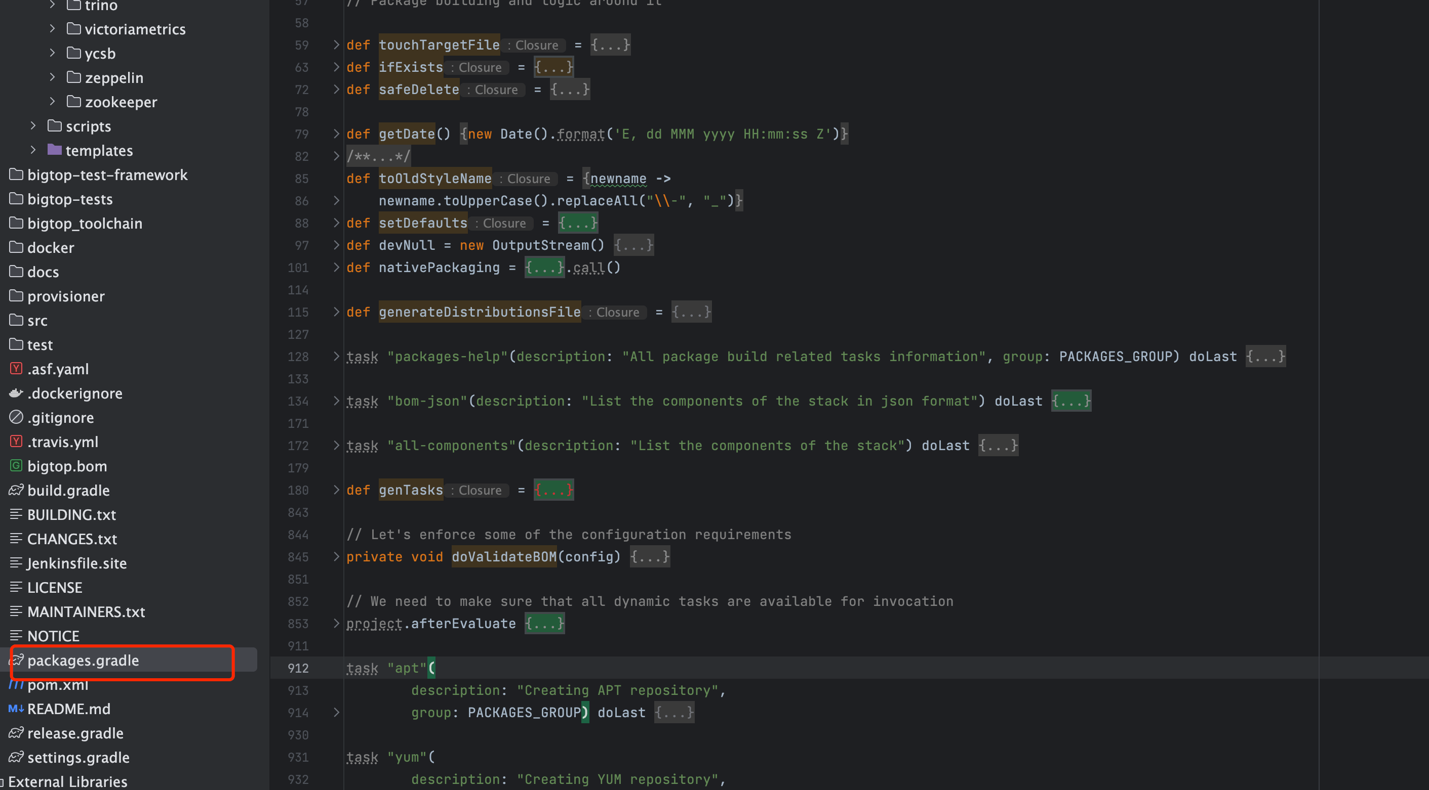 packages.gradle 代码主干
