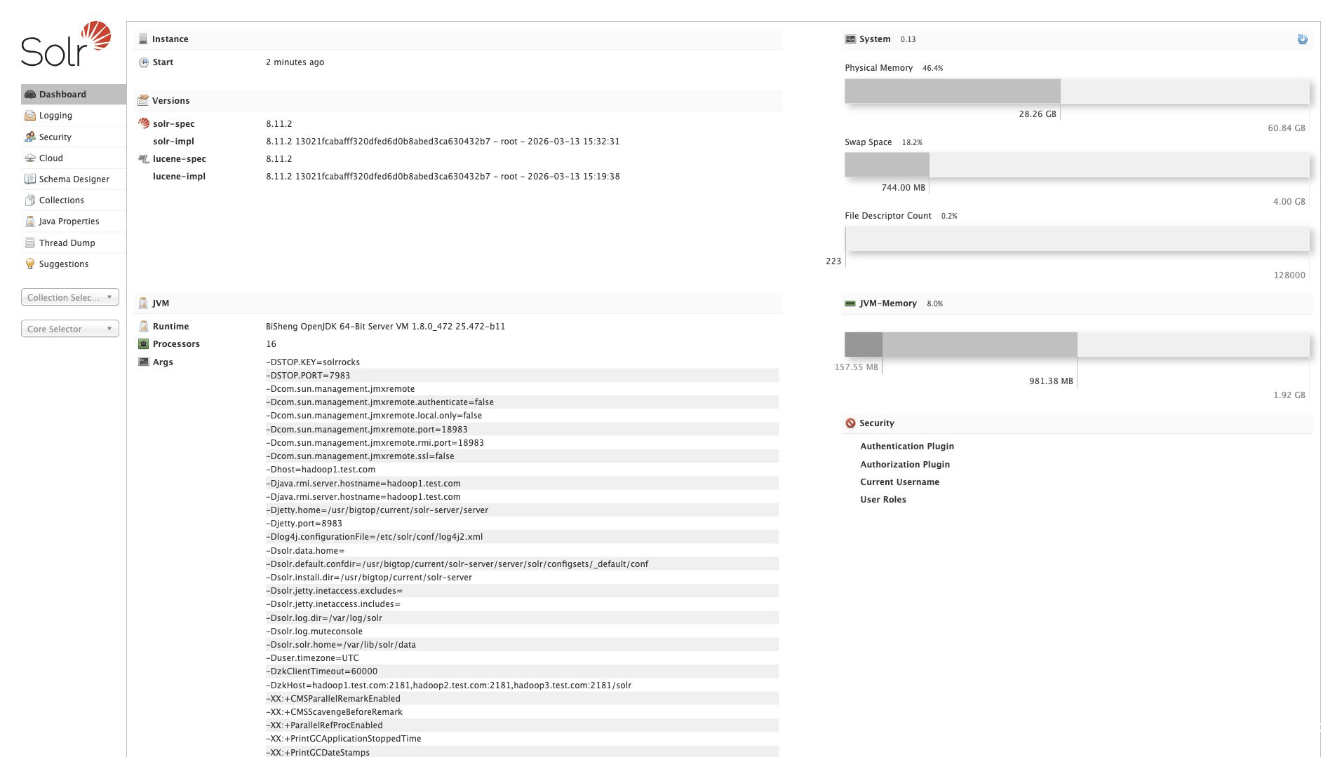 Solr Admin UI
