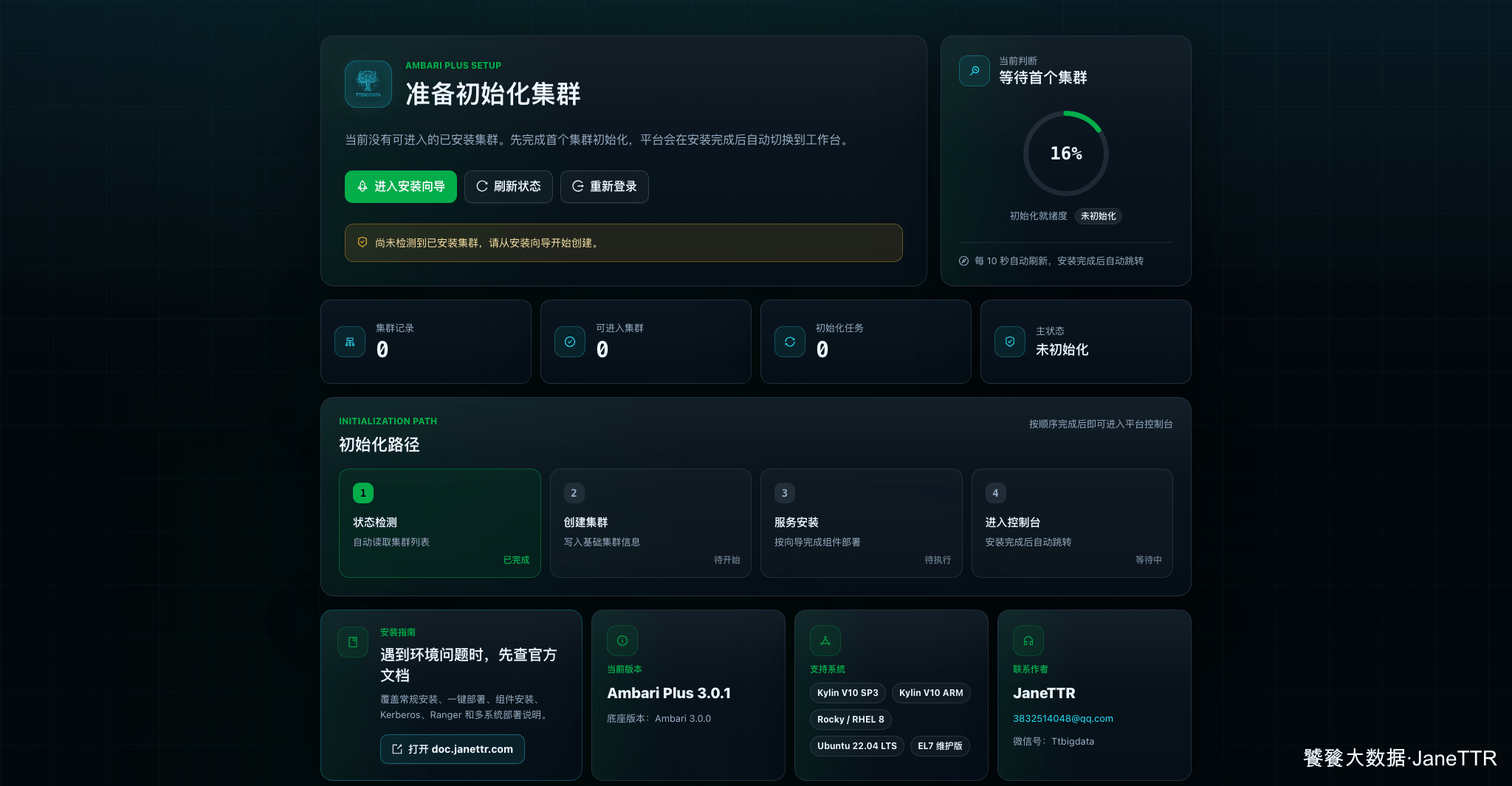 准备初始化集群