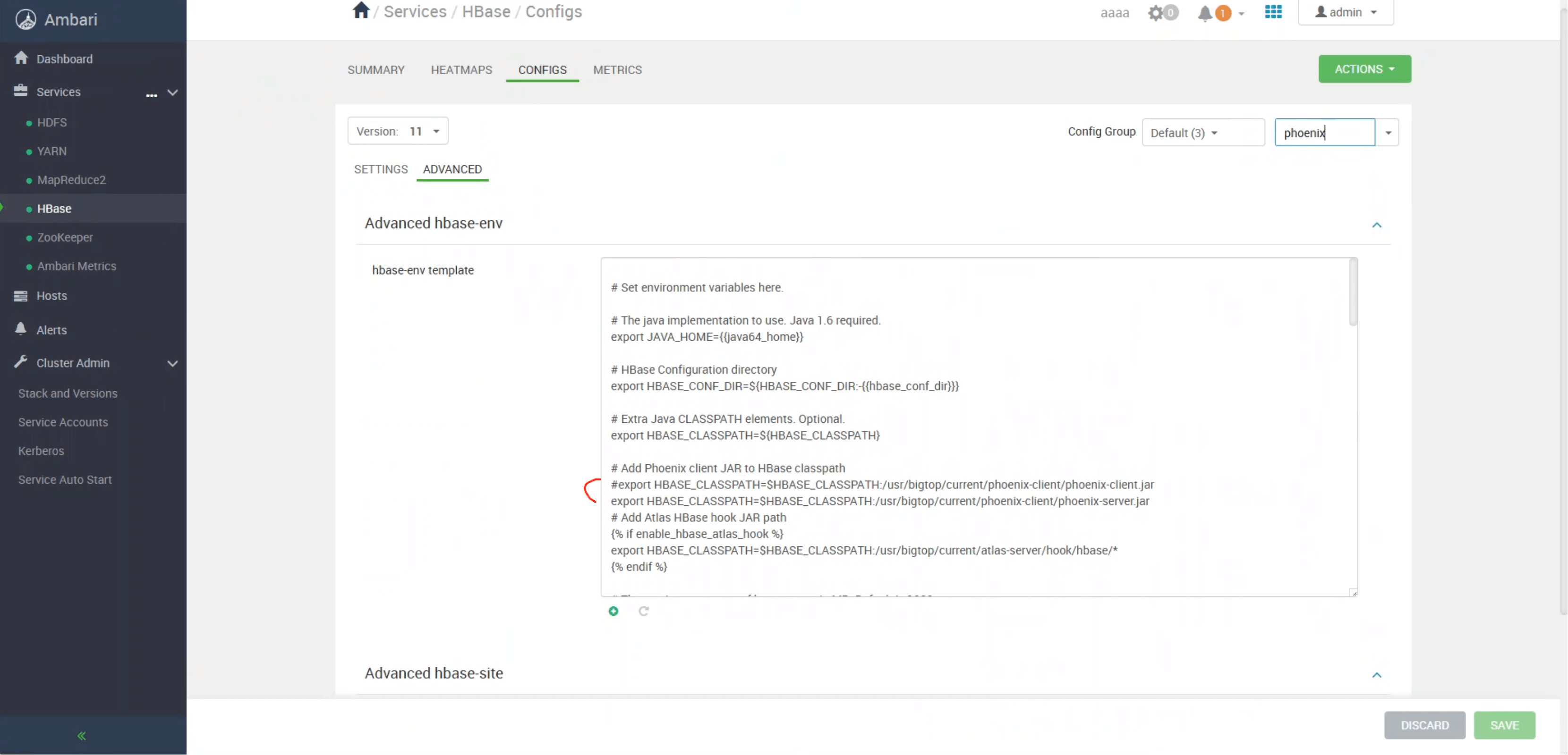 hbase-env 配置修改