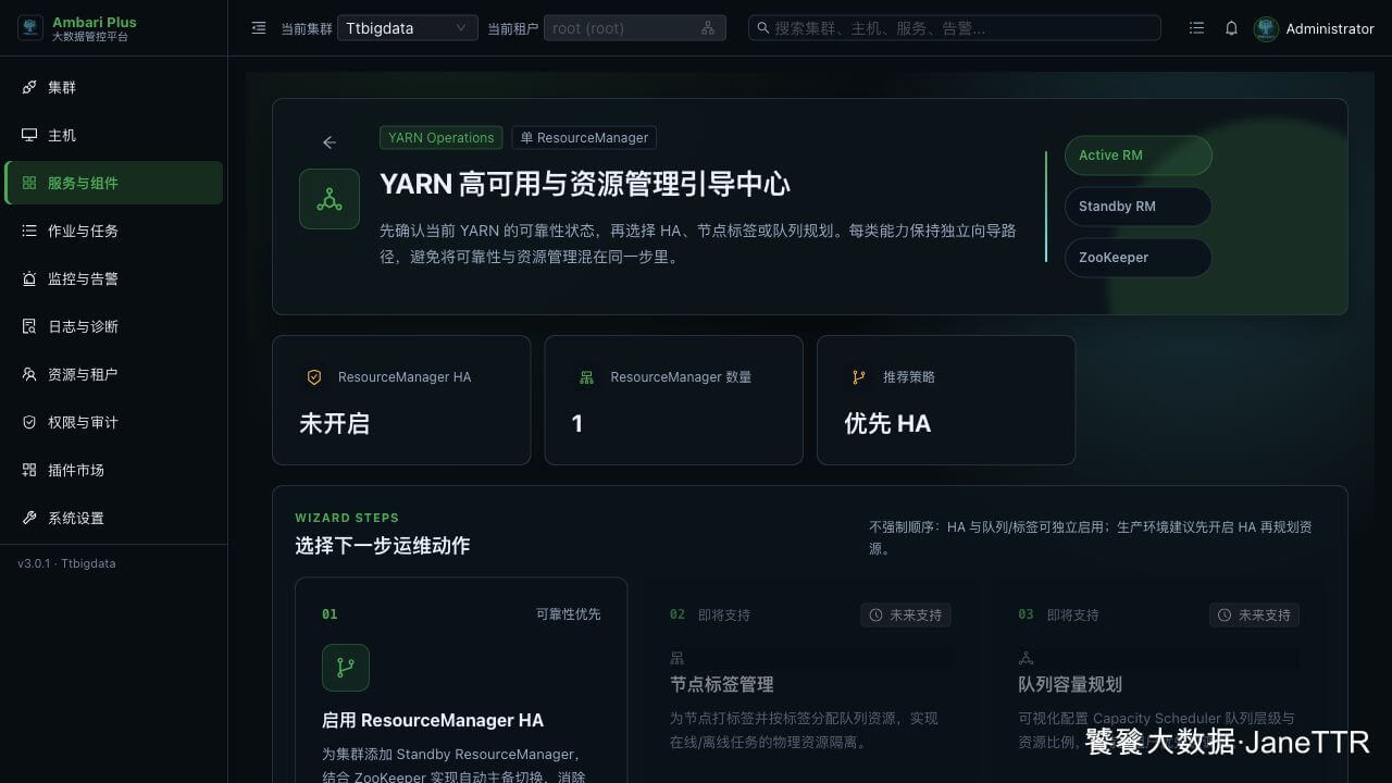 YARN 高可用与资源管理引导中心