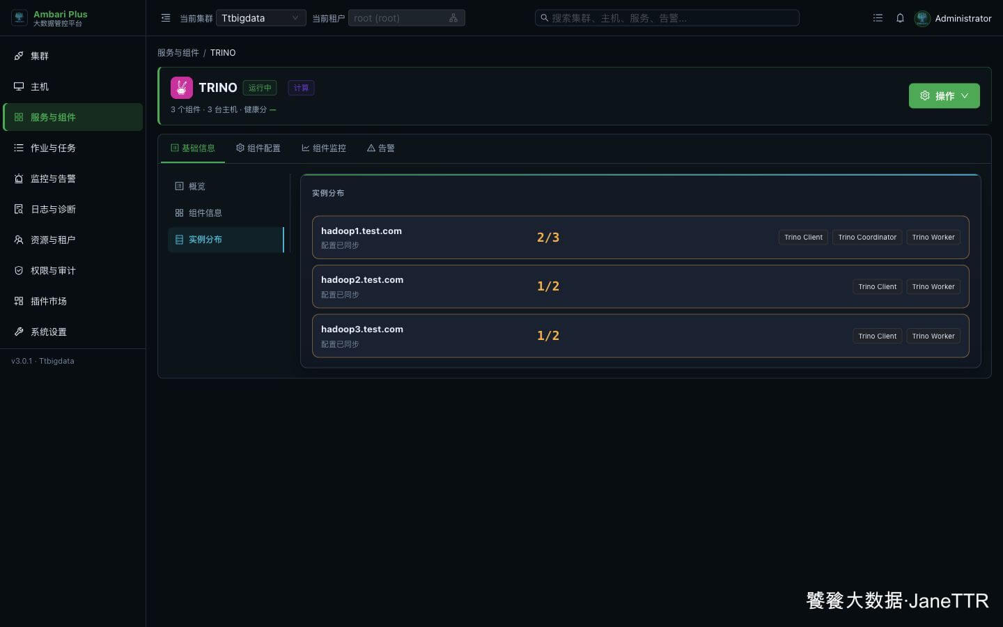 Trino 实例分布