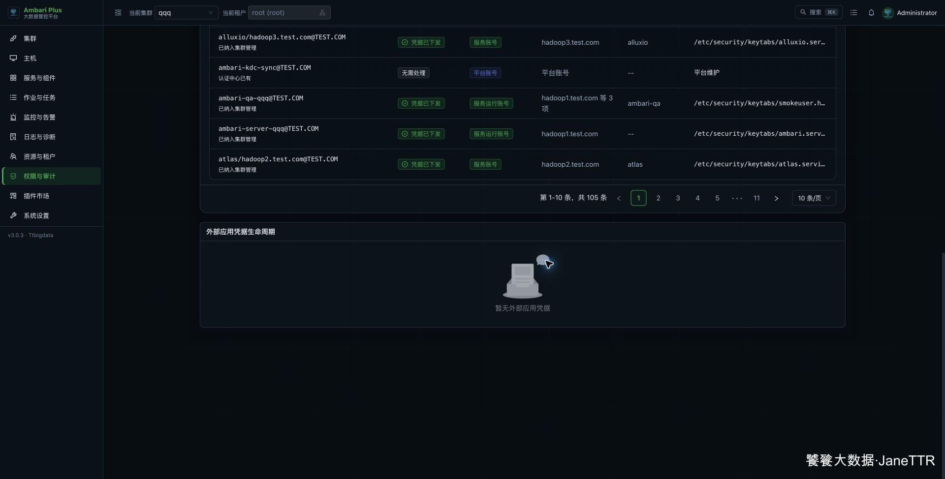 账号清单分页与分类结果